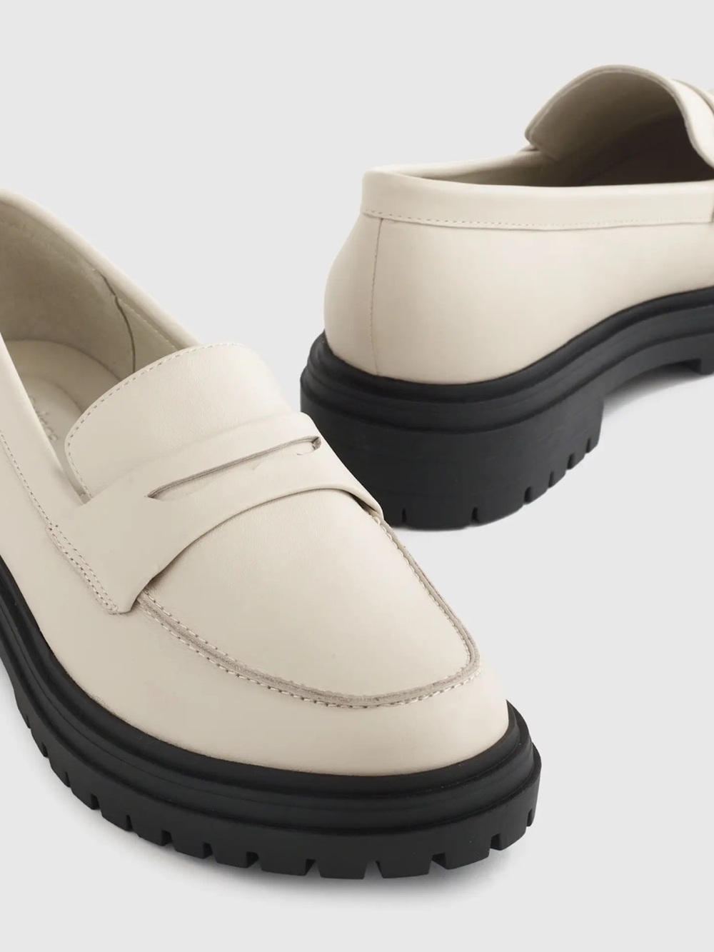 NWT Quince Italian Leather Lug Sole Loafers - Picture 2 of 5
